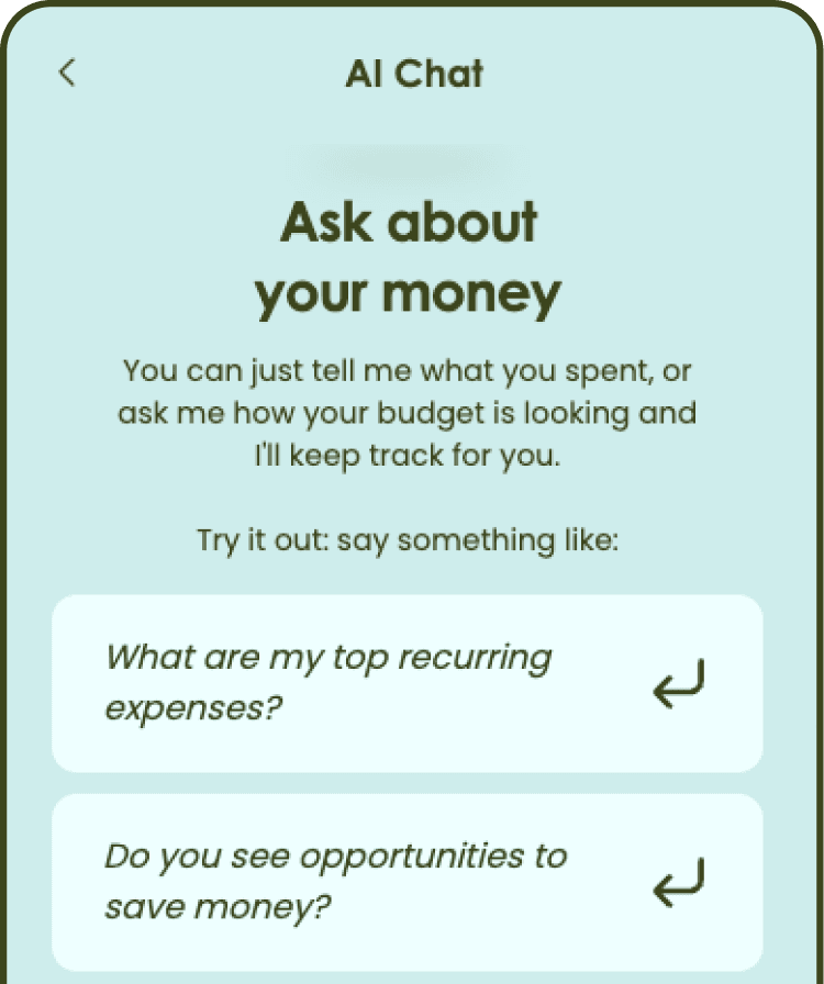 AI chat interface preview