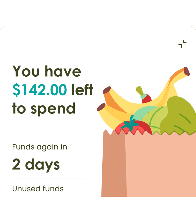 Phone displaying budget left to spend