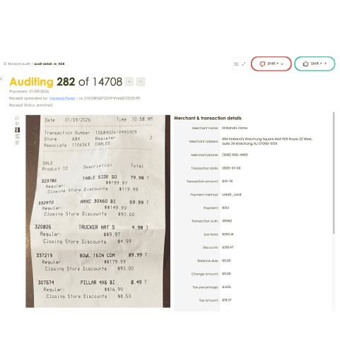 AI audit for item-based programs with a human in the loop for extra quality control