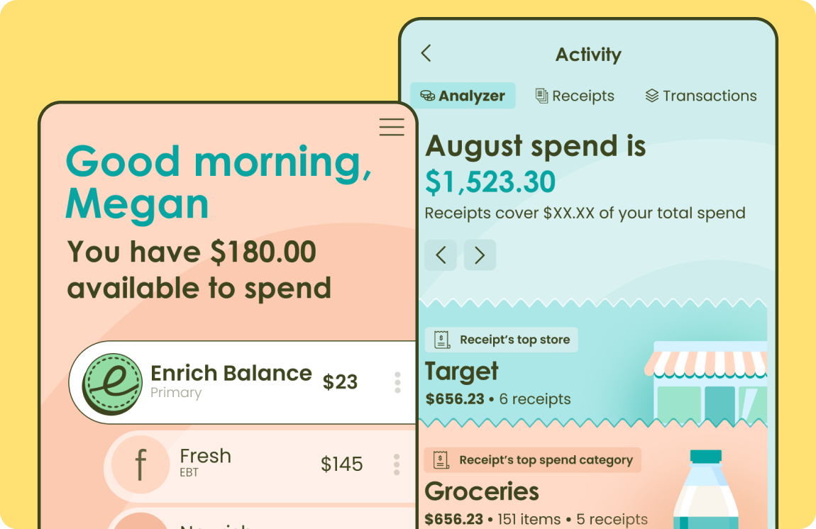 All your money in one place Screenshot of activity screen