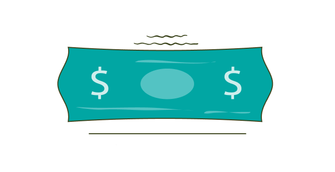 Illustration of a stretched dollar bill